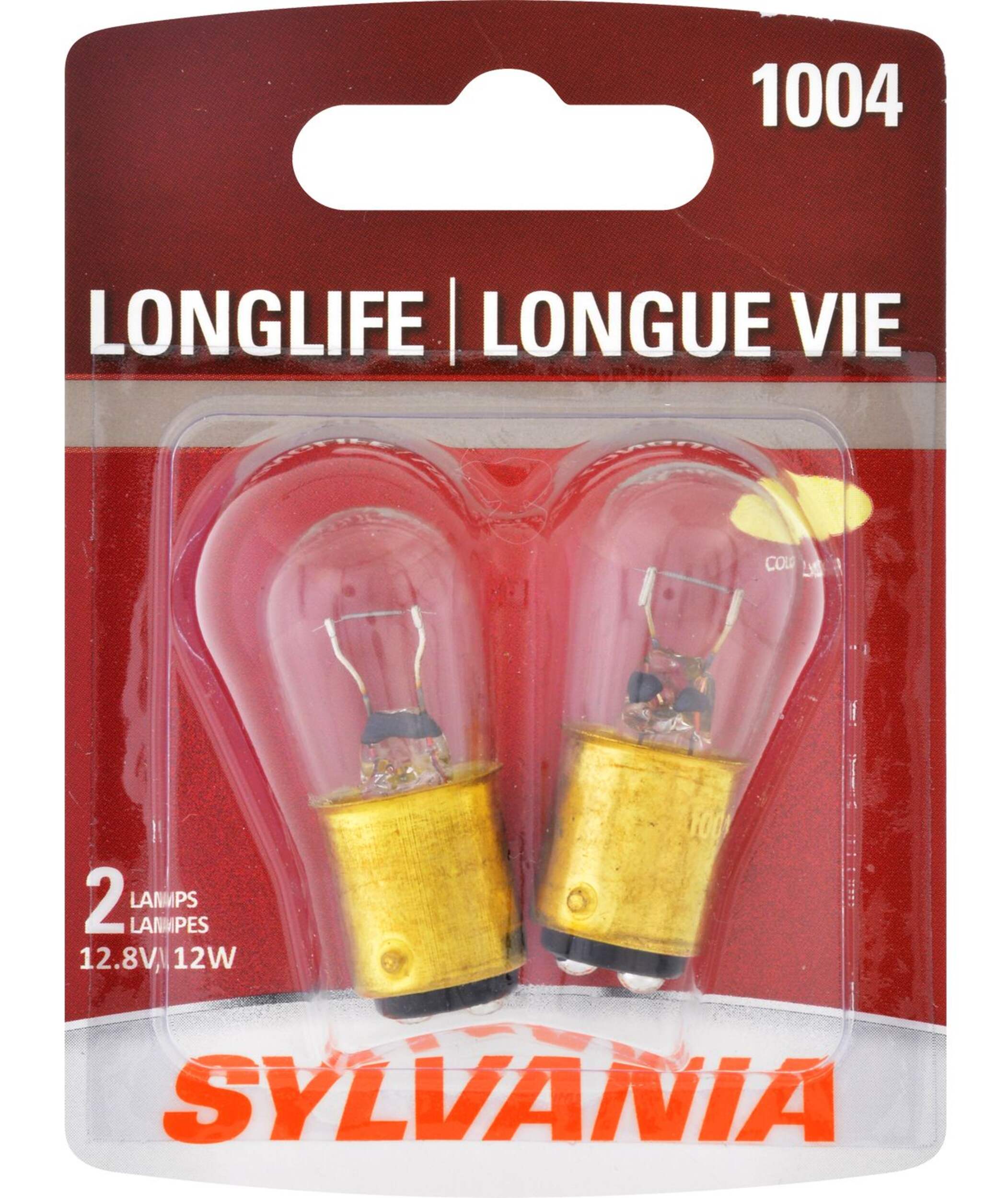 1004 Sylvania Long Life Mini Bulb, 2-pk Front_Flat