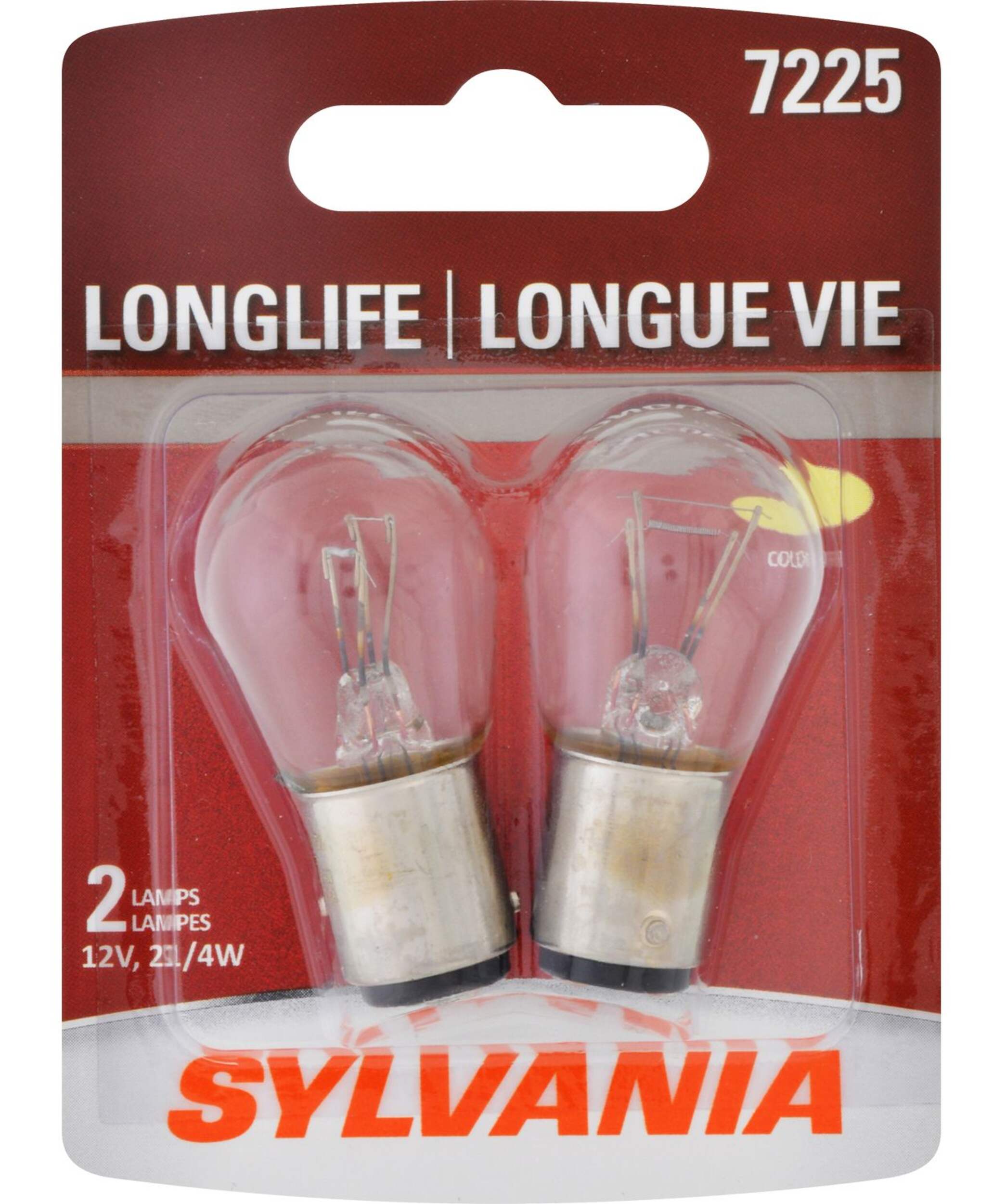 7225 Sylvania Long Life Mini Bulb, 2-pk Front_Flat