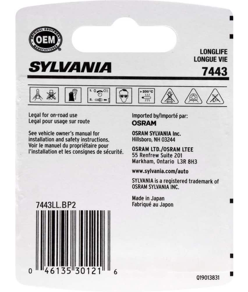 sylvania brake light bulb 7443