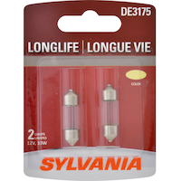 DE3175 Sylvania Long Life Mini Bulb, 2-pk Front_Flat