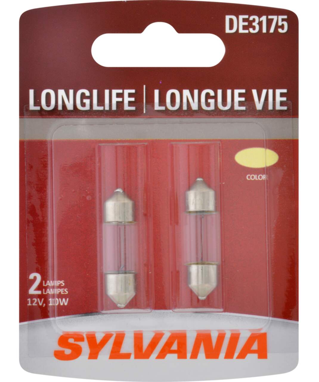 DE3175 Sylvania Long Life Mini Bulb, 2-pk