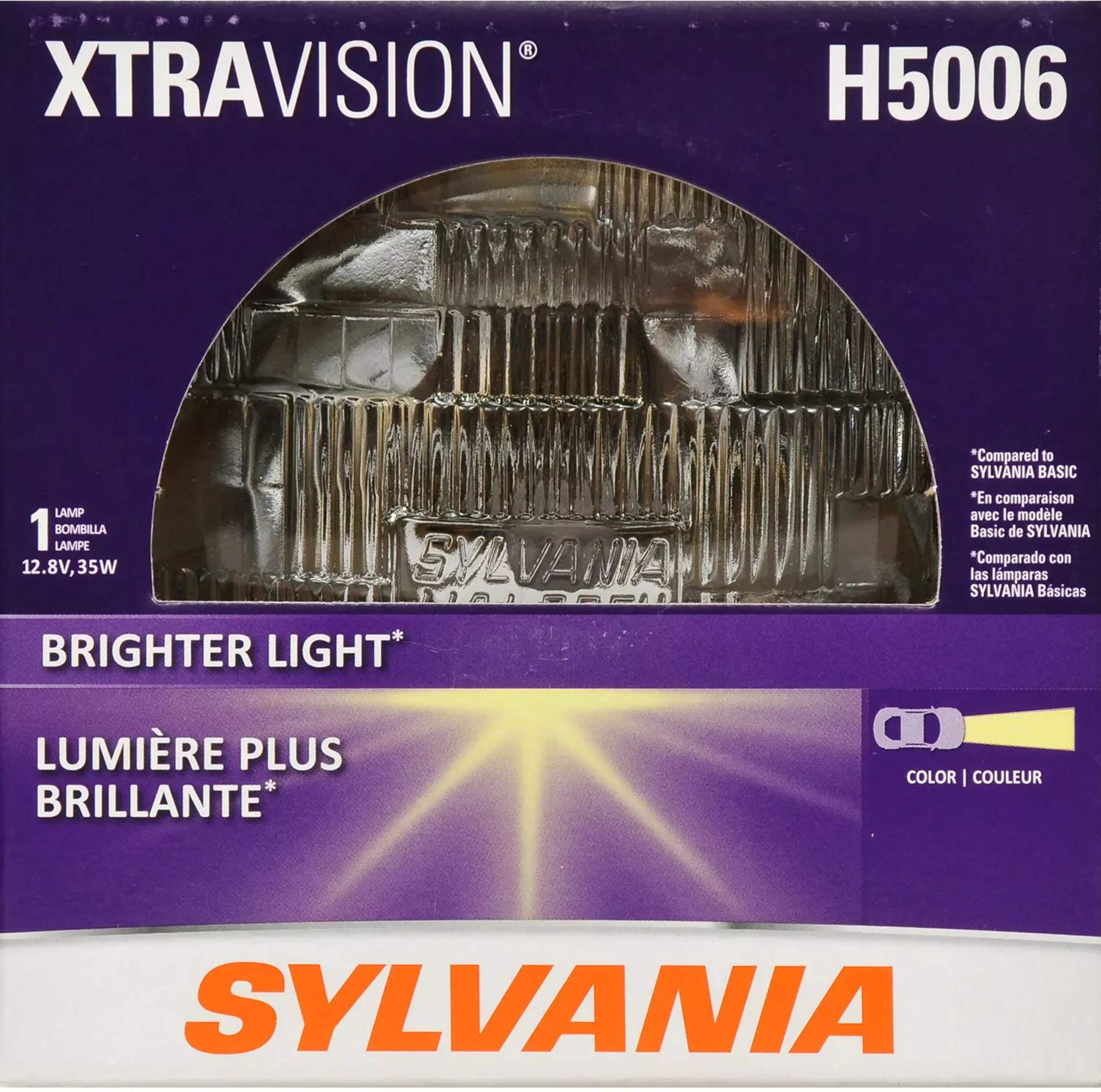 Phare scellé Sylvania XtraVision® H5006, lumière plus vive, paq. 1 Front_Flat
