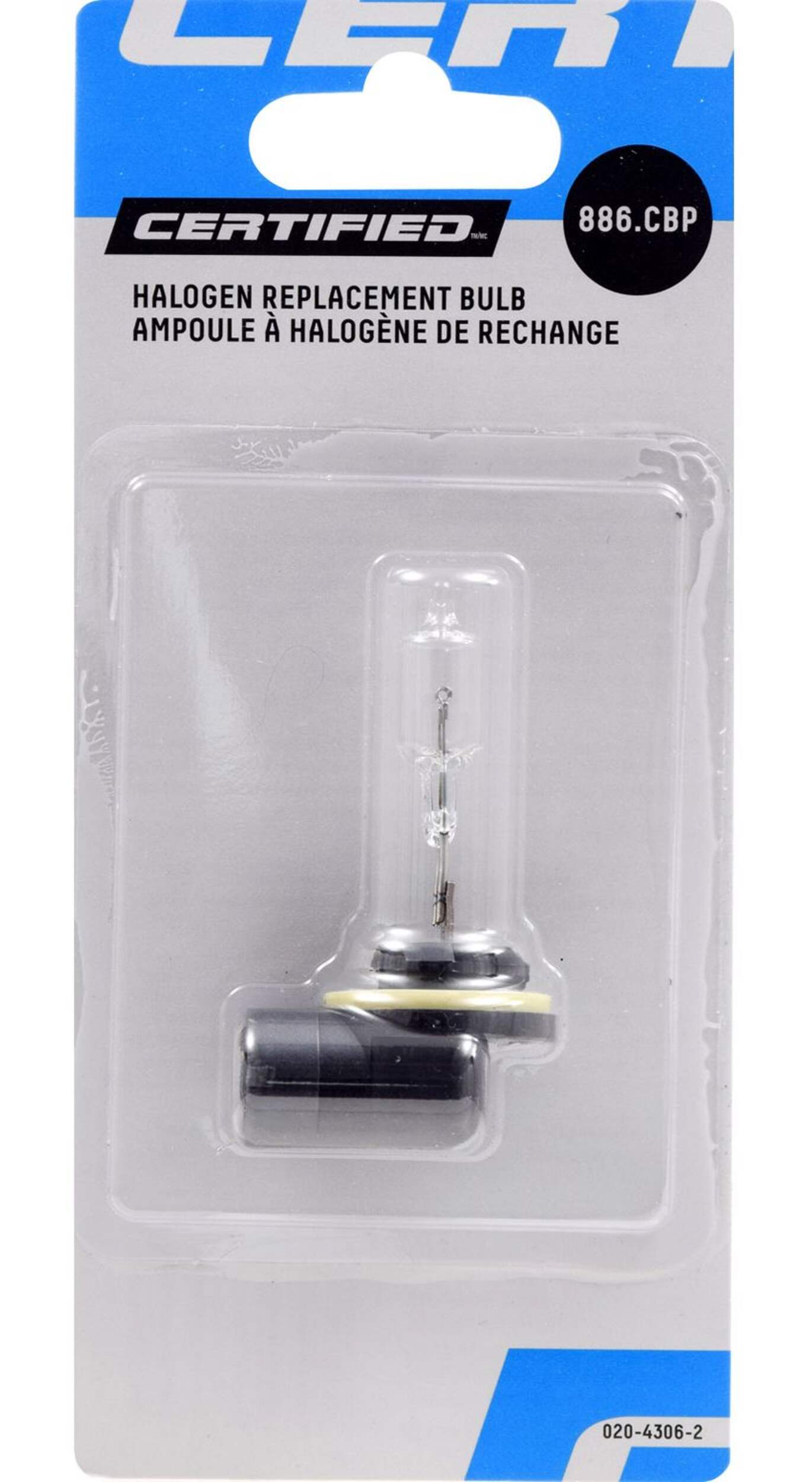 886 Certified Fog Bulb, 1-pk Front_Flat