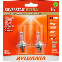 Ampoule de phare à halogène Sylvania H7 SilverStar ULTRA performance, paq. 2 Front_Flat