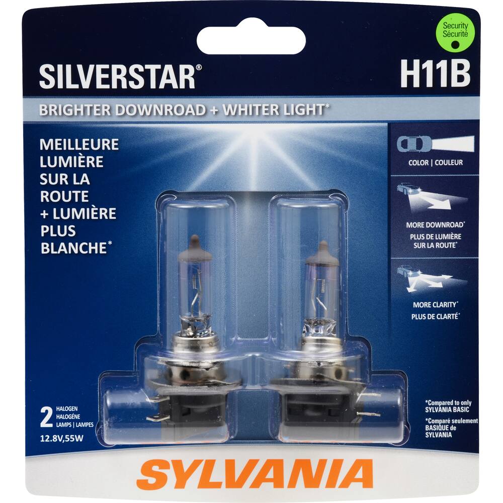 BST Sylvania SilverStar H11B 55W Deux Ampoules Phare Avant Bas de Rechange Mise OE 