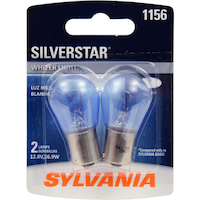 1156 Sylvania SilverStar® Mini Bulb, Whiter Light, 2-pk Front_Flat