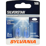 168 Sylvania SilverStar® Mini Bulb, Whiter Light, 2-pk Front_Flat