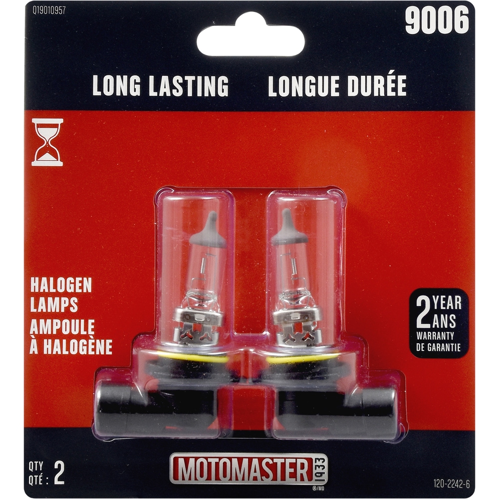 9006 MotoMaster Long Lasting Halogen Bulb, 2pk Canadian Tire