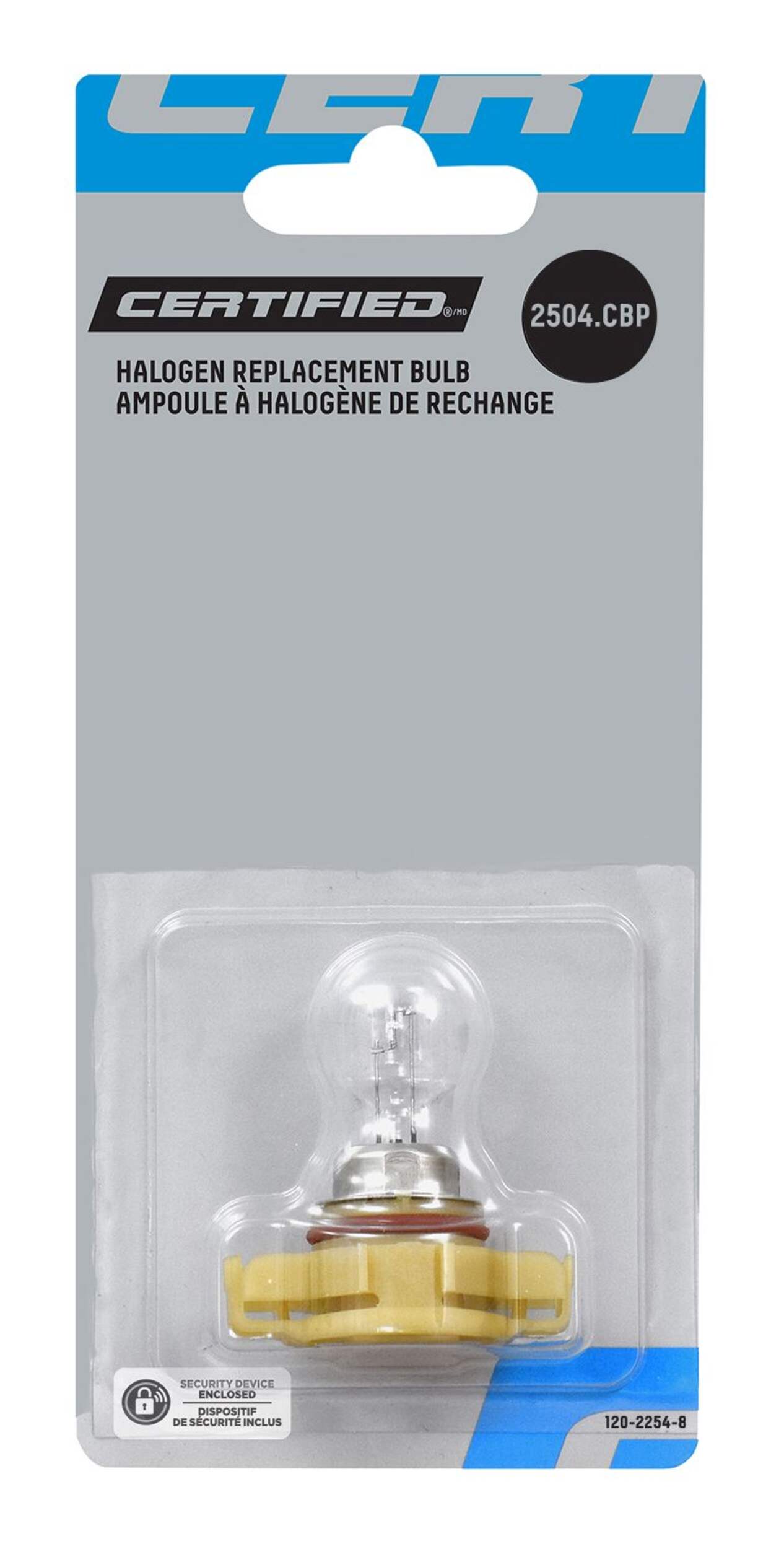 2504 Certified Fog Bulb, 1-pk Front_Flat