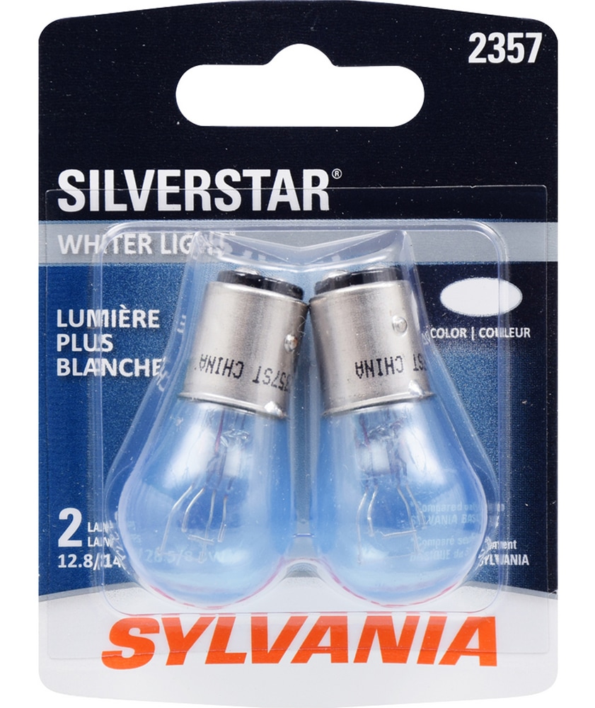 Ampoules miniatures Sylvania SilverStar 2357, lumière plus blanche, paq