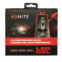 H7 Ignite LED Globes/Headlights, 6000k Cool White Light, 2-pk Front_Flat