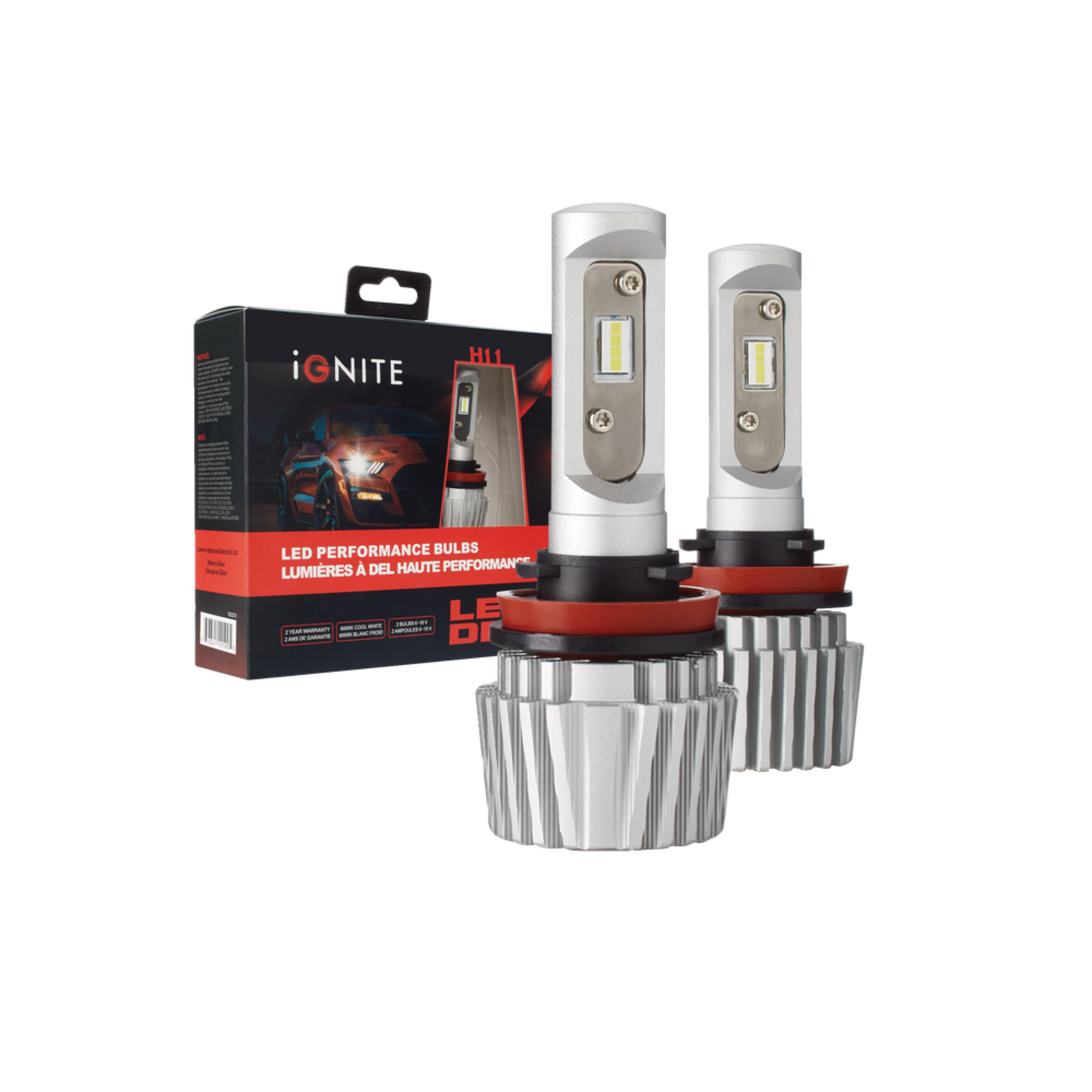 H11 Ignite LED Headlights, 6000k Cool White Light, 2pk Canadian Tire