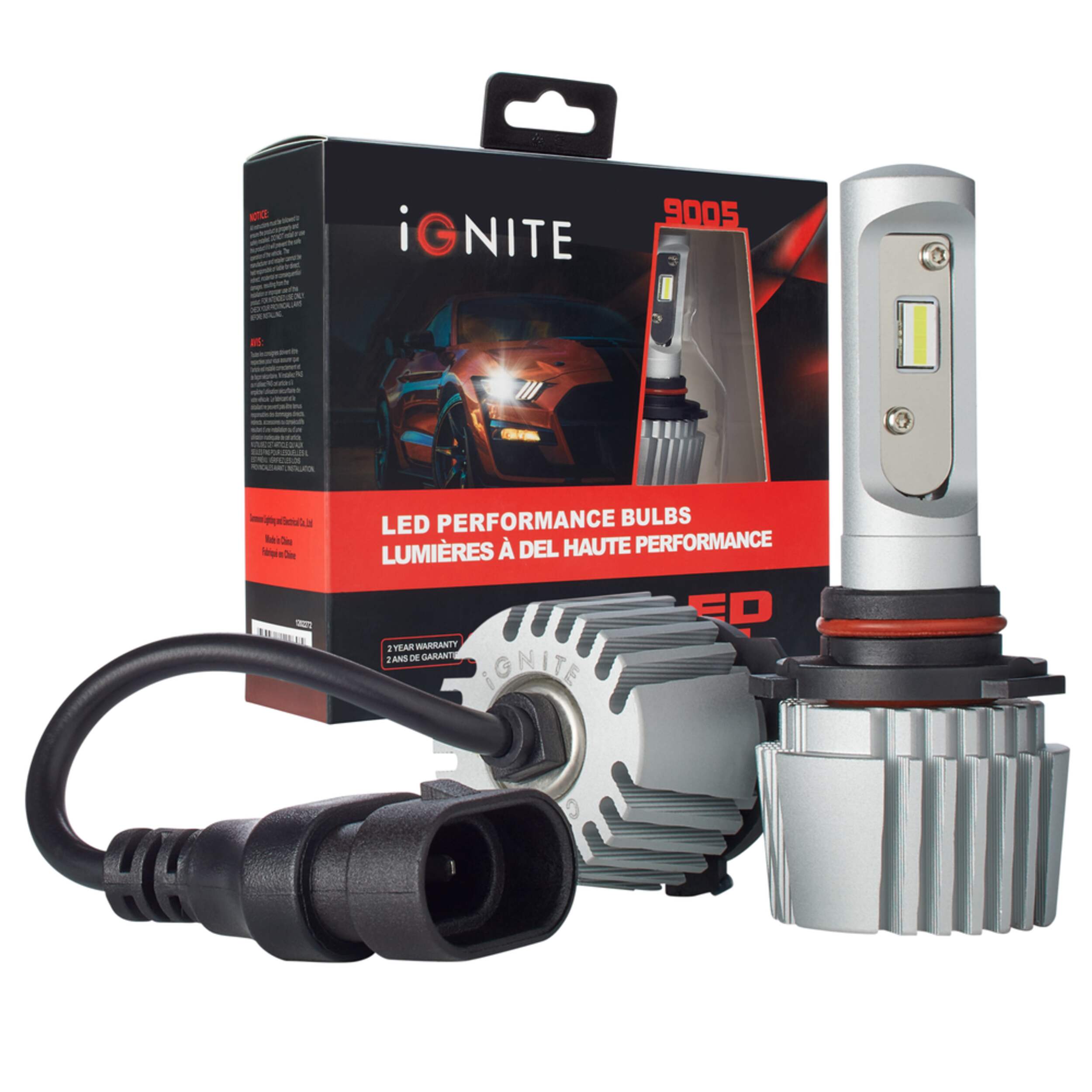 9005 Ignite LED Headlights, 6000k Cool White Light, 2pk Canadian Tire