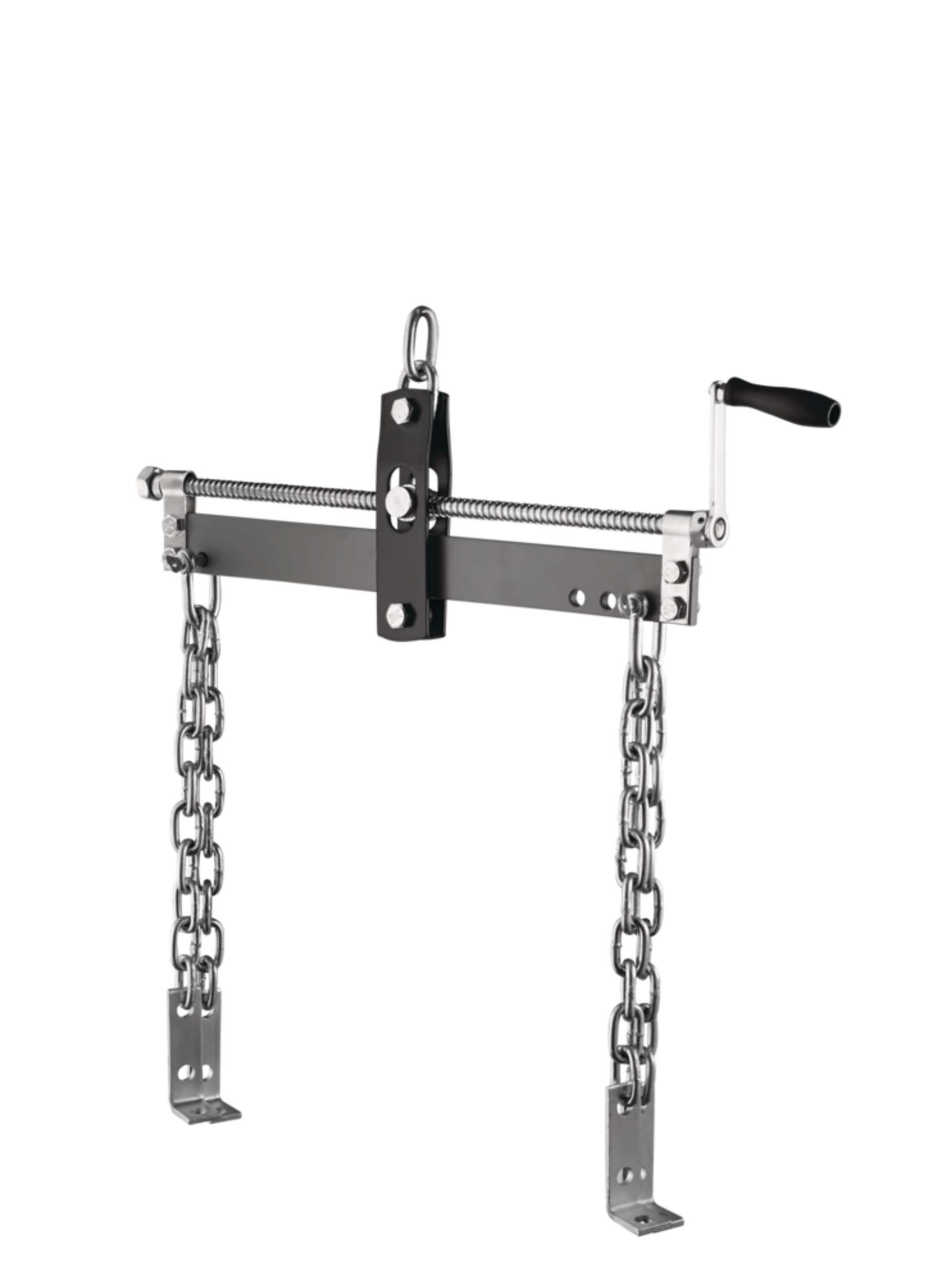 Soulève-moteur en acier robuste avec manivelle MAXIMUM, 1 500 lb Front_Angled_Left