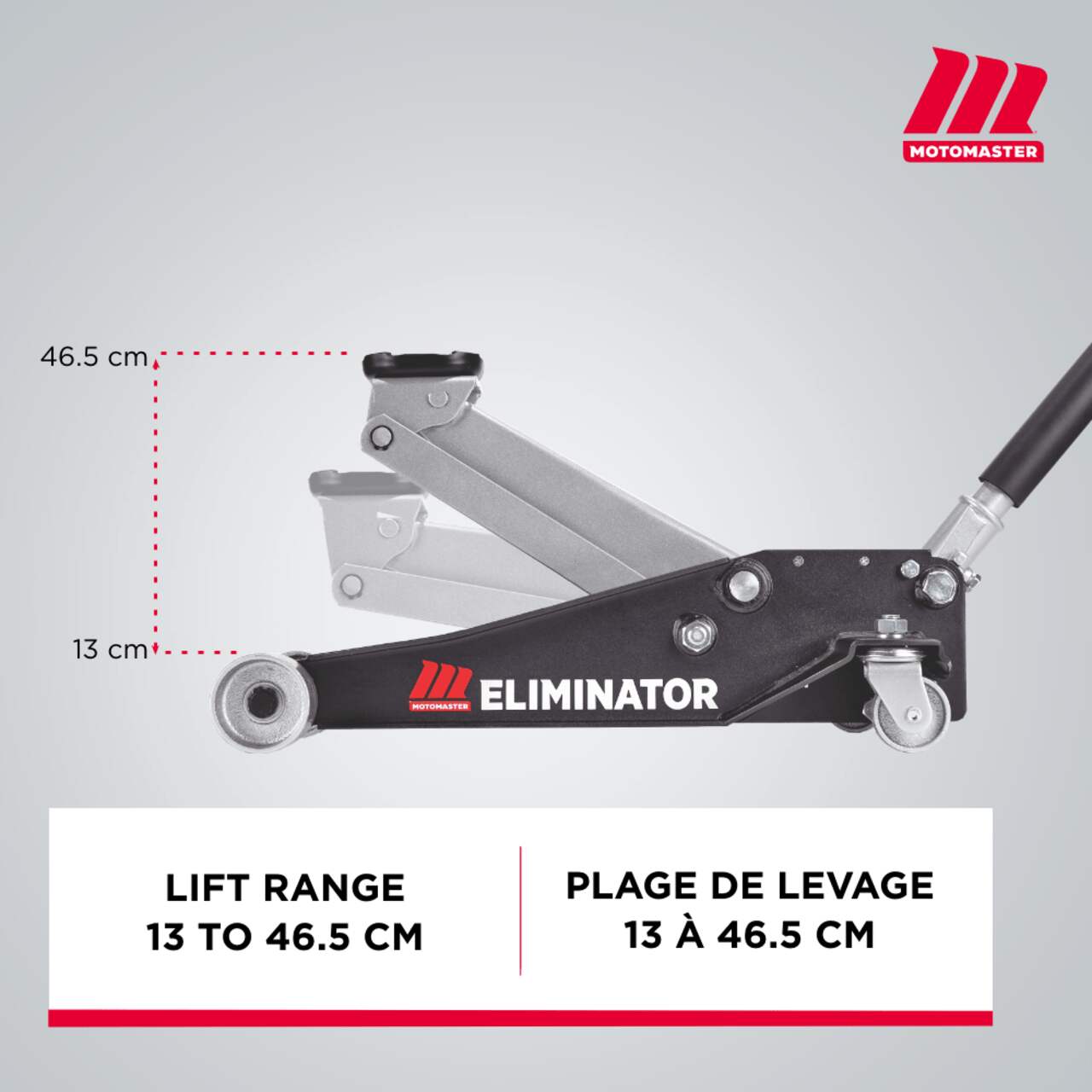 MotoMaster Eliminator Heavy-Duty Garage Jack, 3-Ton