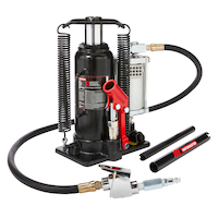 Cric bouteille pneumatique/hydraulique MotoMaster avec raccord rapide, 12 tonnes Front_Three_Fourths_Angled_Left