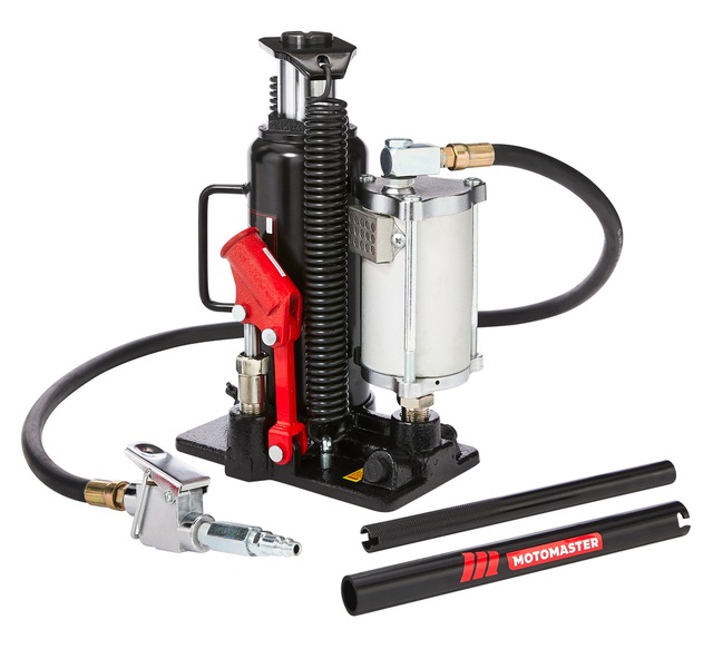 Cric bouteille pneumatique/hydraulique MotoMaster avec raccord rapide