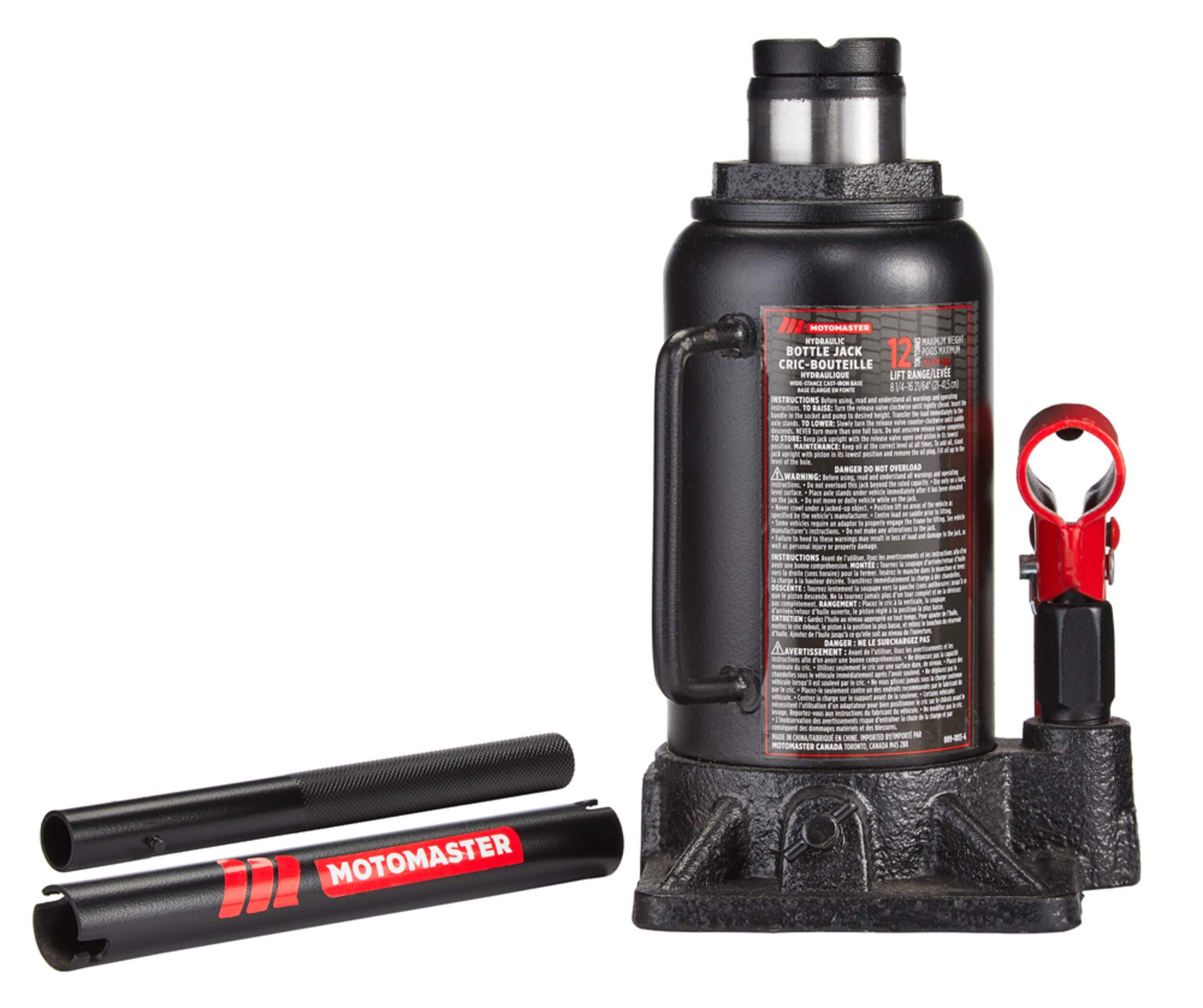 MotoMaster 12Ton Hydraulic Bottle Jack Canadian Tire