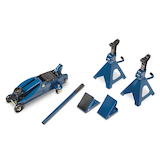 Certified Garage Combo Kit, Jack and Axle Stands with Wheel Chocks, 2-Tonnes, 5-pc Composite_or_Mixed