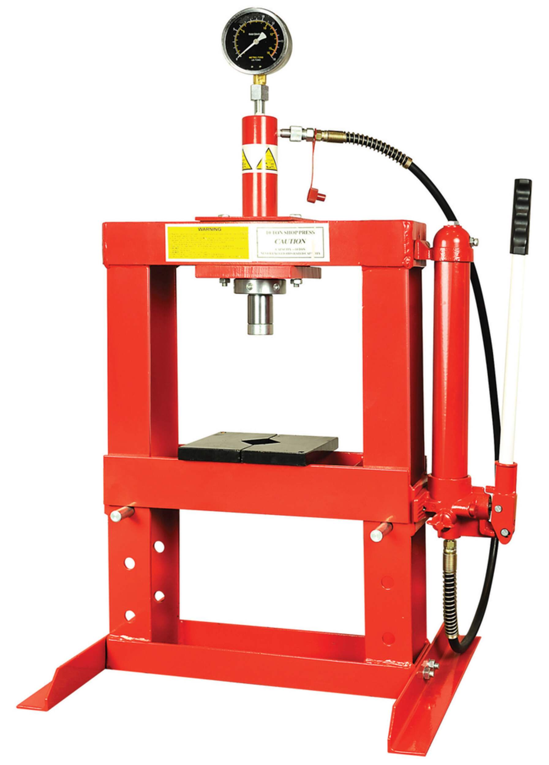 MotoMaster Shop Press, 10-Ton Front_Angled_Left