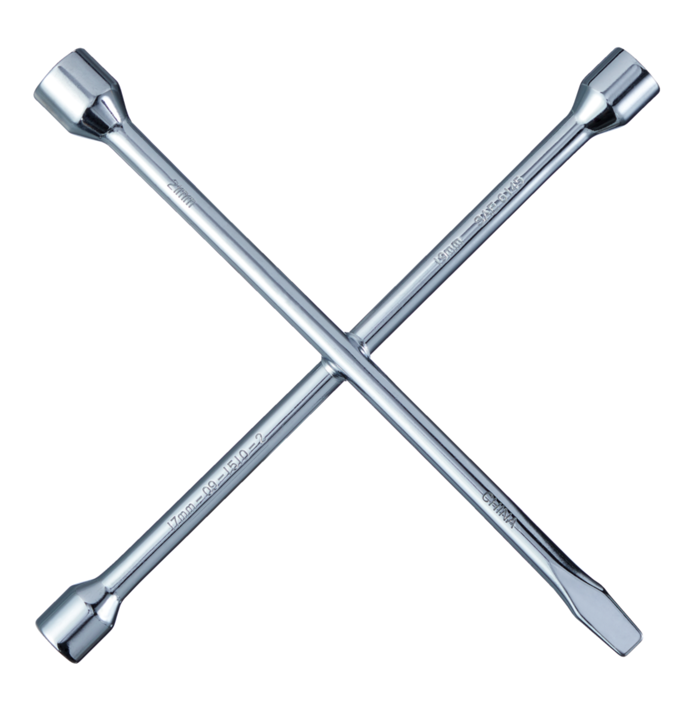 Certified Metric 3-Way Lug Wrench, 14-in Front_Flat