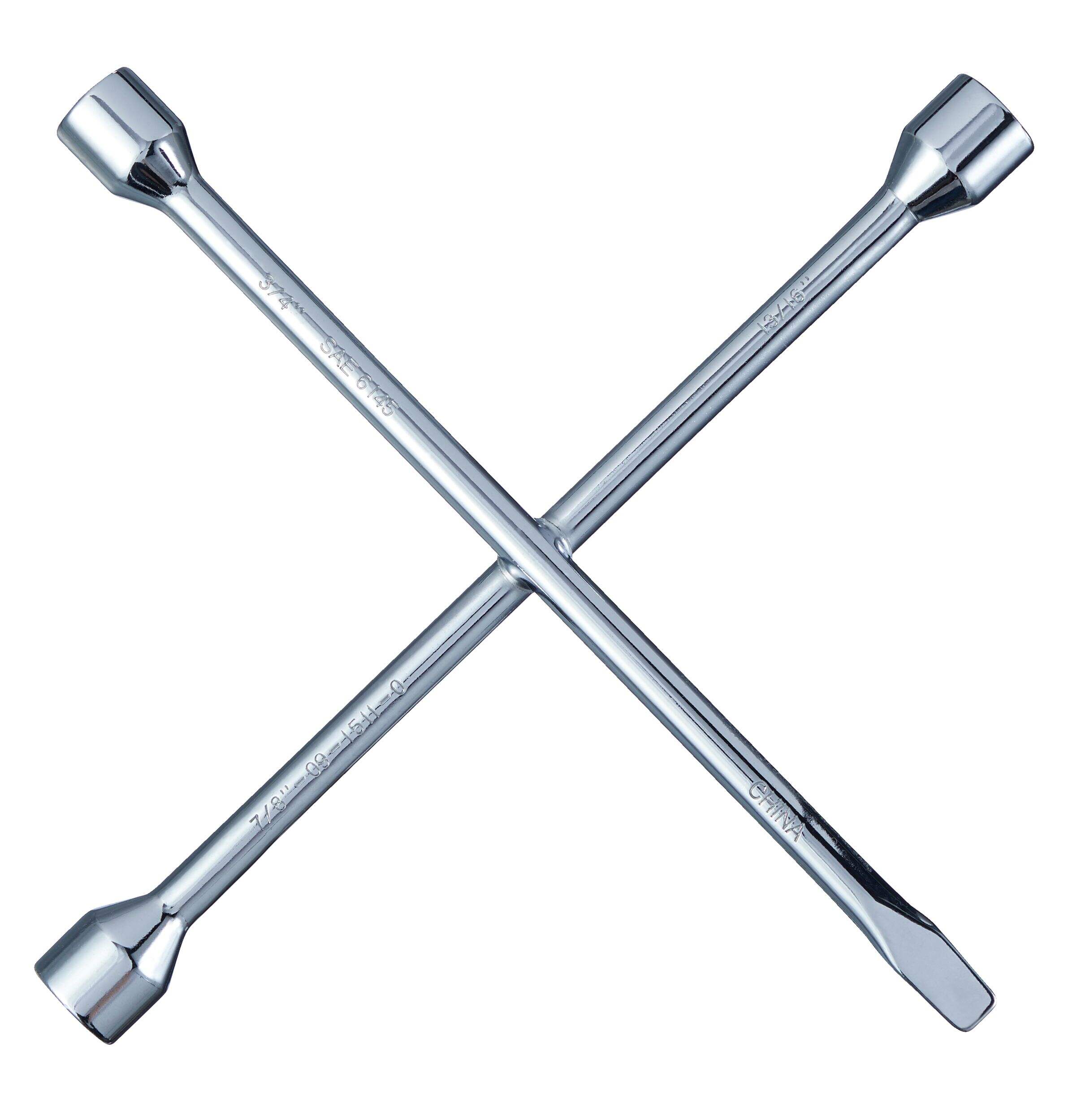Certified 3-Way Lug Wrench, SAE, 14-in Front_Flat