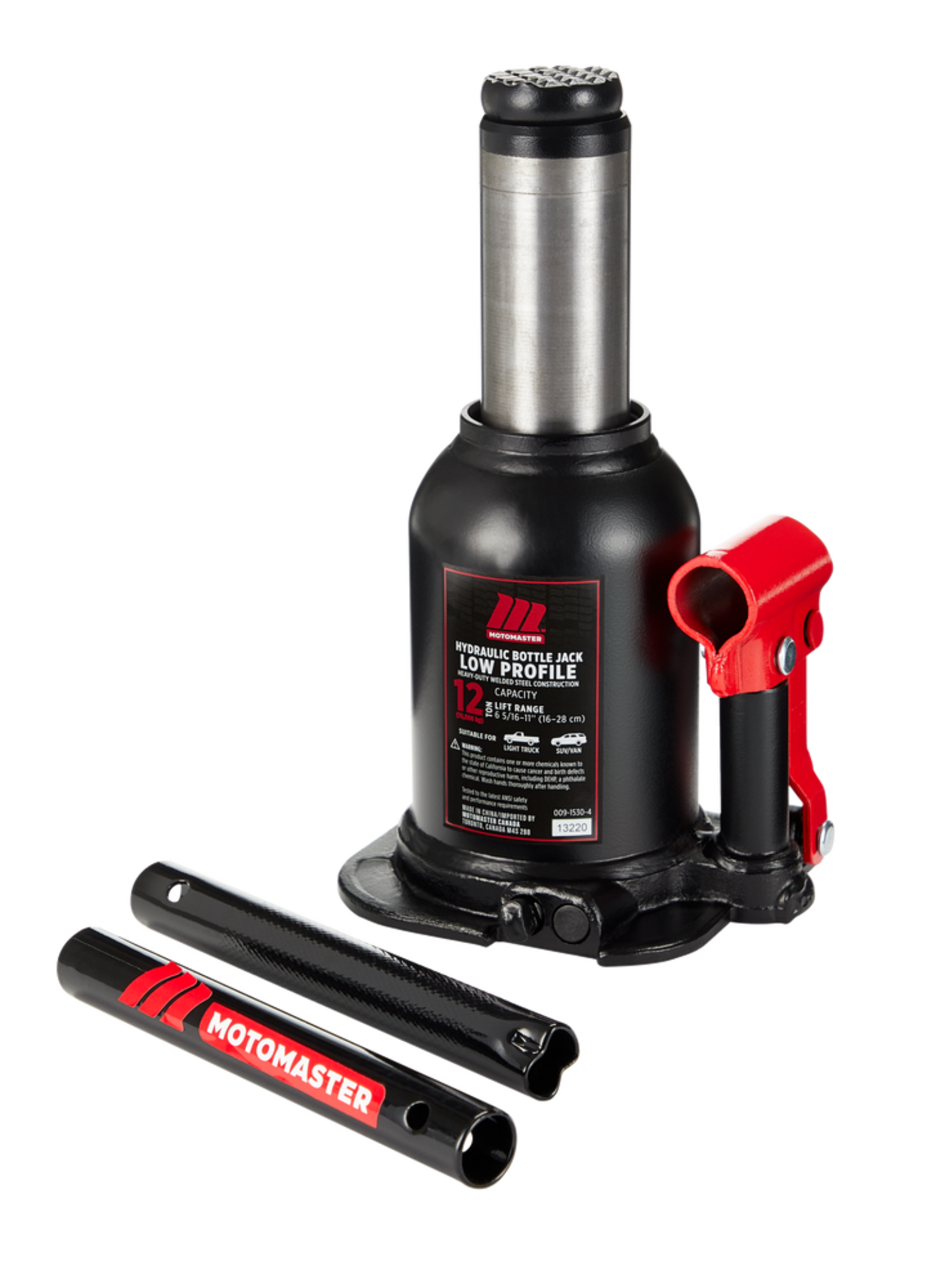 MotoMaster HeavyDuty Low Profile Jack / Hydraulic Bottle Jack, 12Ton