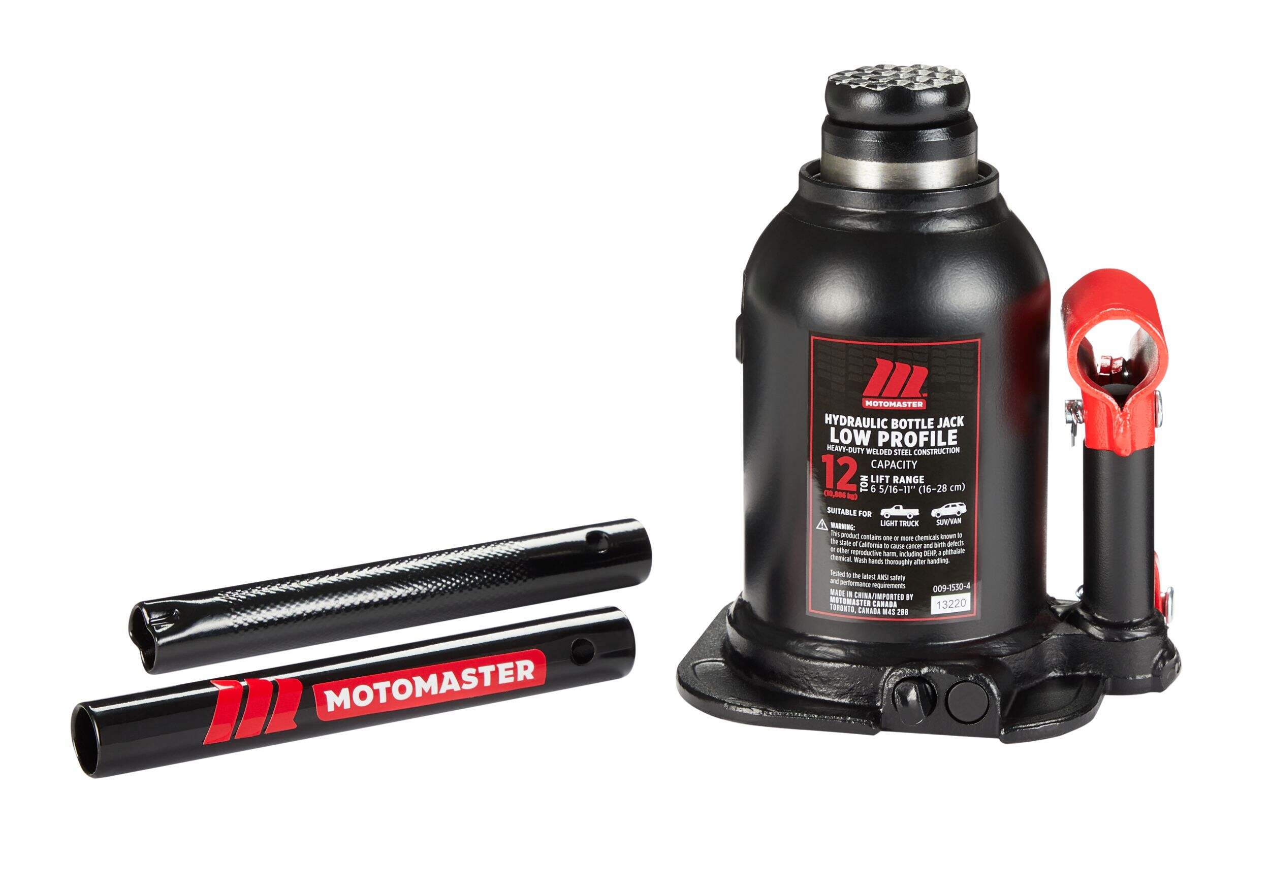 MotoMaster HeavyDuty Low Profile Jack / Hydraulic Bottle Jack, 12Ton