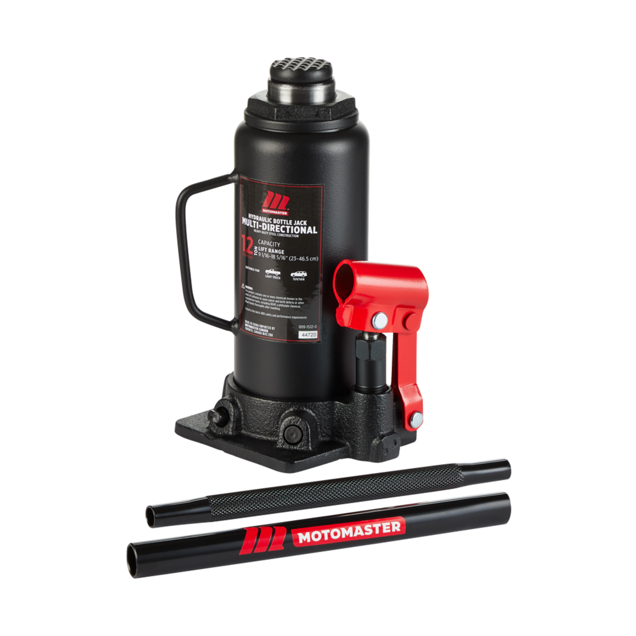 MotoMaster MultiDirectional Hydraulic Bottle Jack, 12Ton Canadian Tire