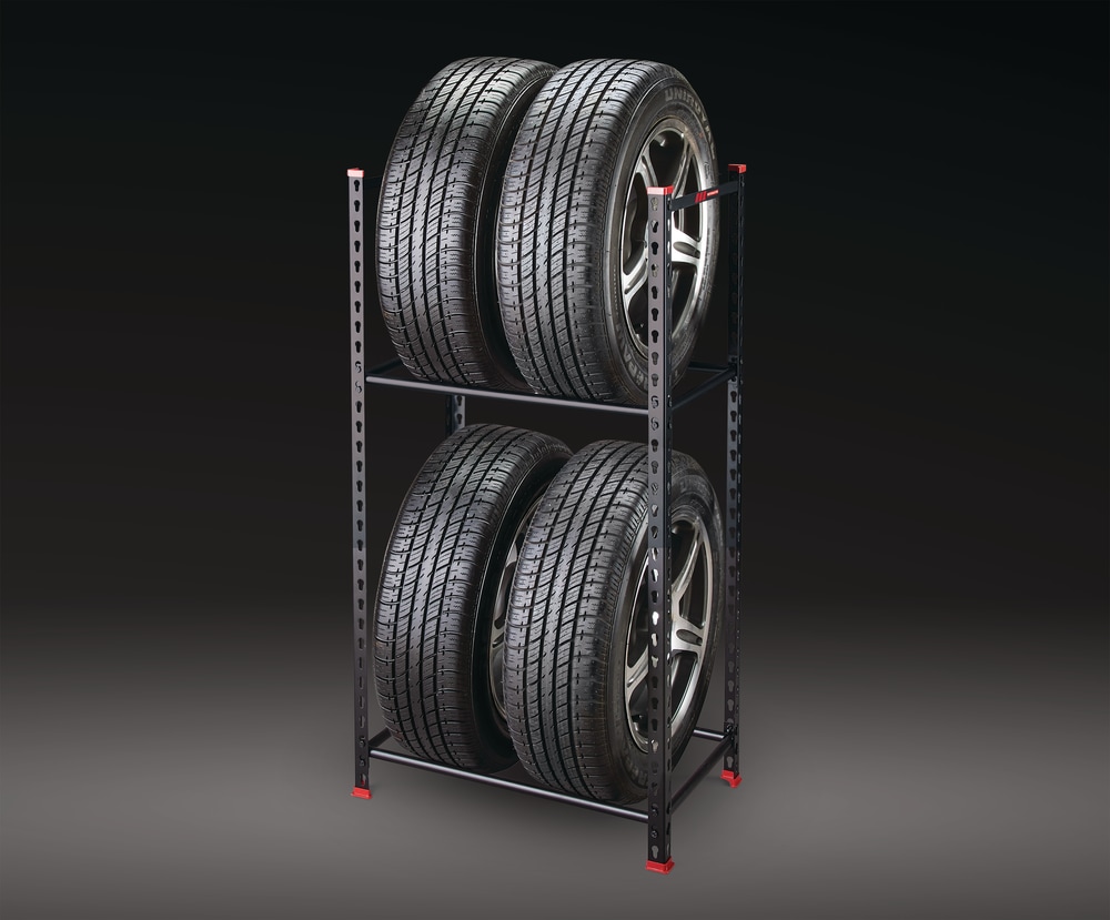 MotoMaster Adjustable Tire Storage Shelves / Tire Rack 300lb