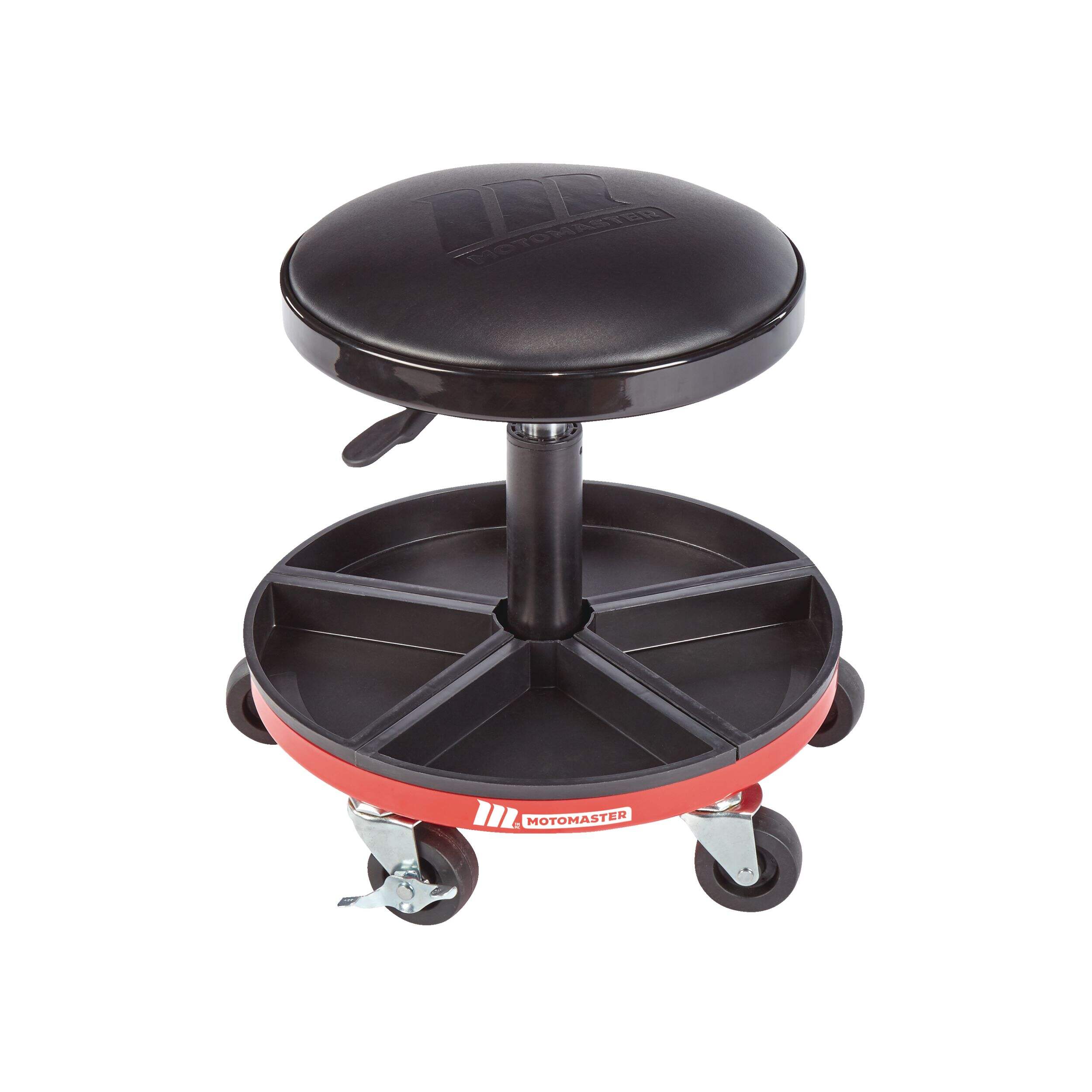 MotoMaster Heavy-Duty Adjustable Pneumatic Rolling Stool w/ Tool Tray, 300-lb Front_Elevated