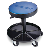 Certified Adjustable Pneumatic Rolling Stool w/ Tool Tray, 300-lb