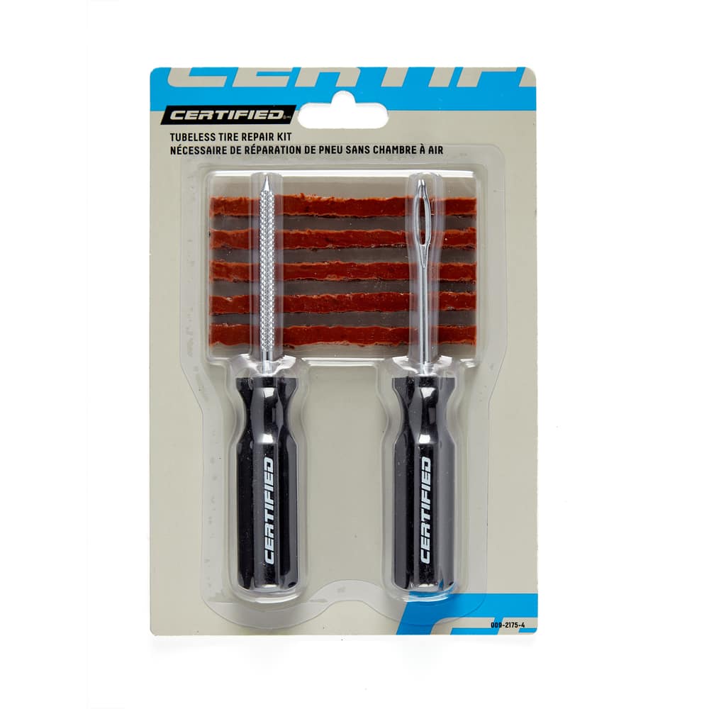 Certified Standard Tubeless Tire Repair Kit w Plugs 3 pc Canadian Tire