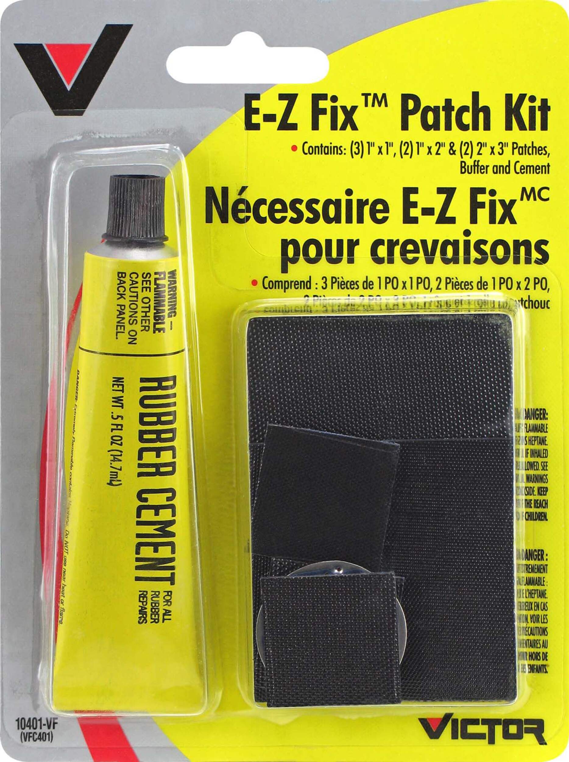 Victor E-Z Fix Tire Patch Kit Front_Flat