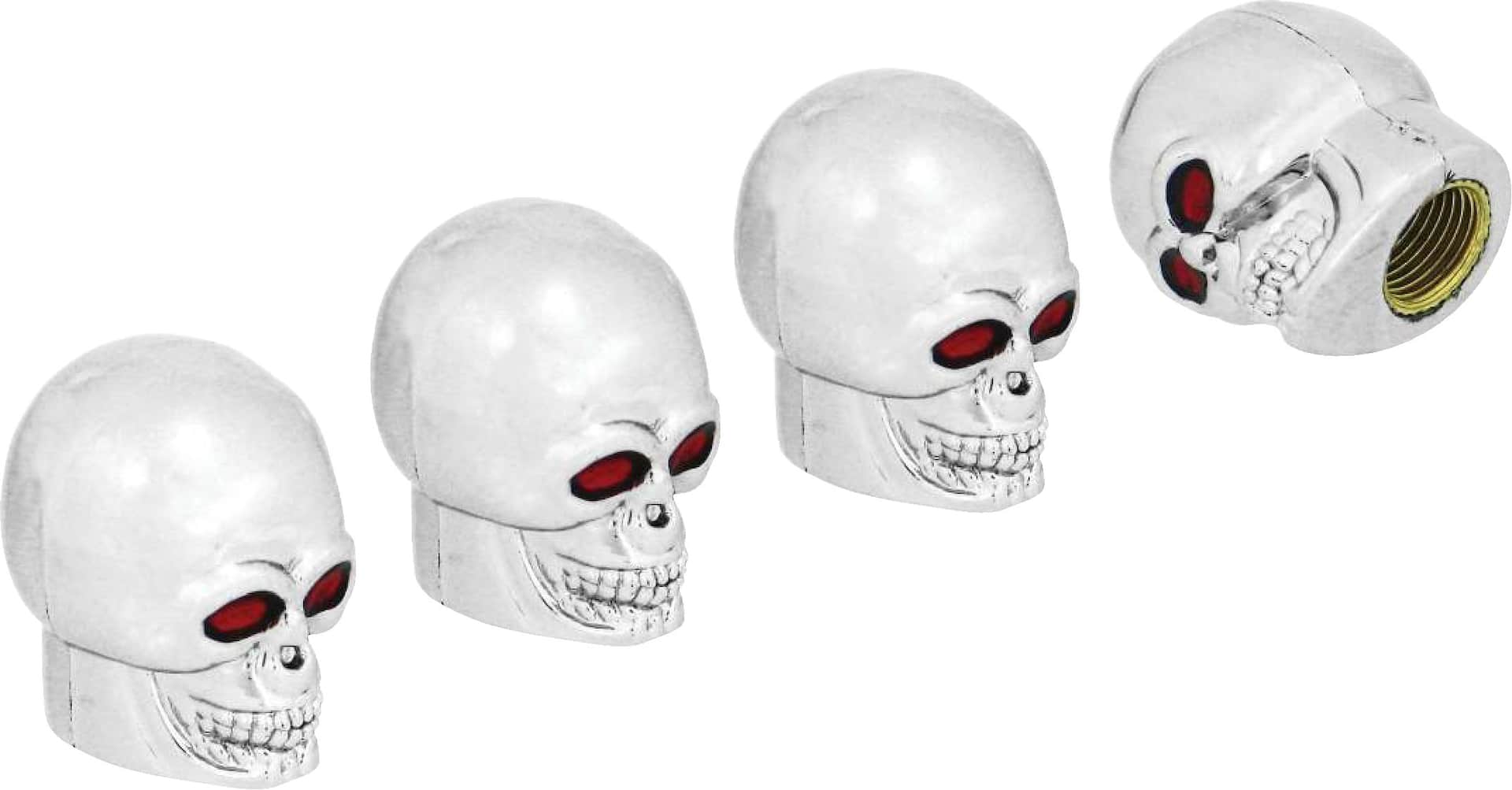 Bouchon de Valve lumineux en forme de crâne, 1 à 4 pièces, pour
