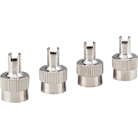 Victor Slotted Metal Tire Valve Stem Caps, 4-pcs Composite_or_Mixed
