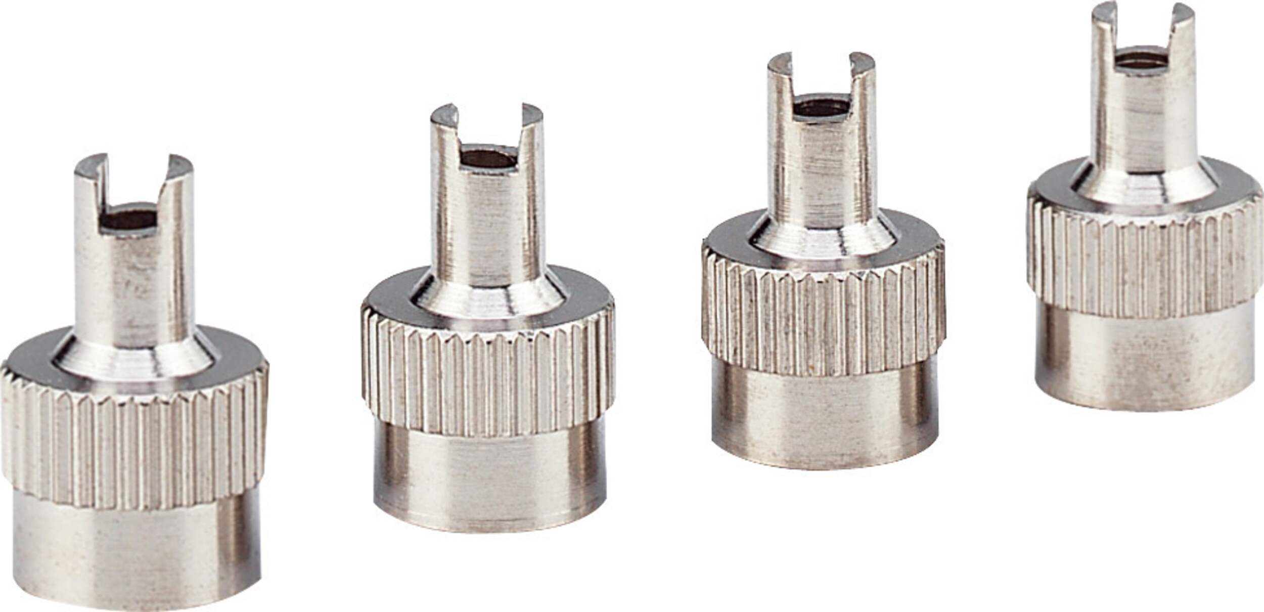 Victor Slotted Metal Tire Valve Stem Caps, 4-pcs Composite_or_Mixed