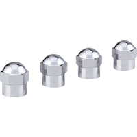 Victor Chrome Tire Valve Stem Caps, 4-pcs Composite_or_Mixed