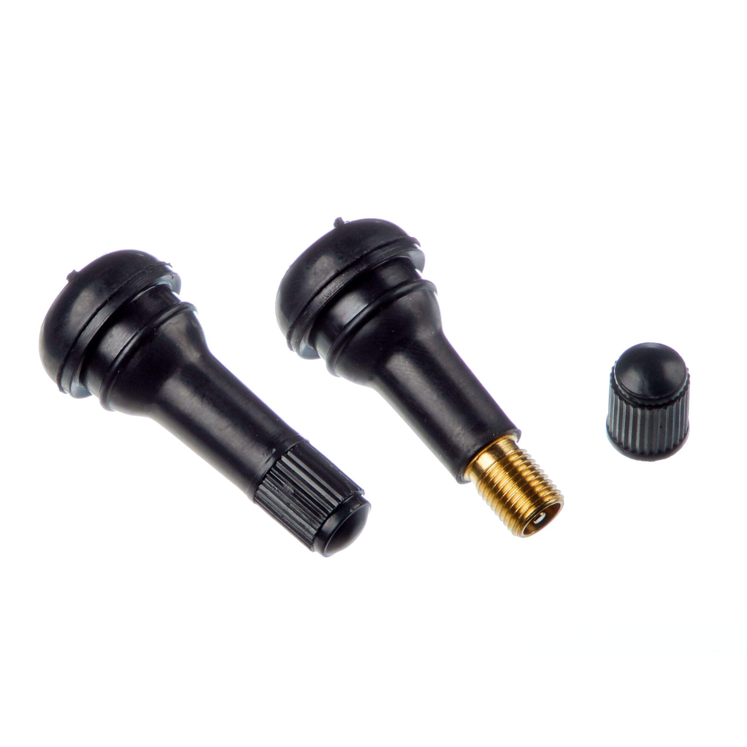 Certified TR413 Rubber & Copper Tubeless Tire Valves, 2-pcs Front_Three_Fourths_Angled_Right