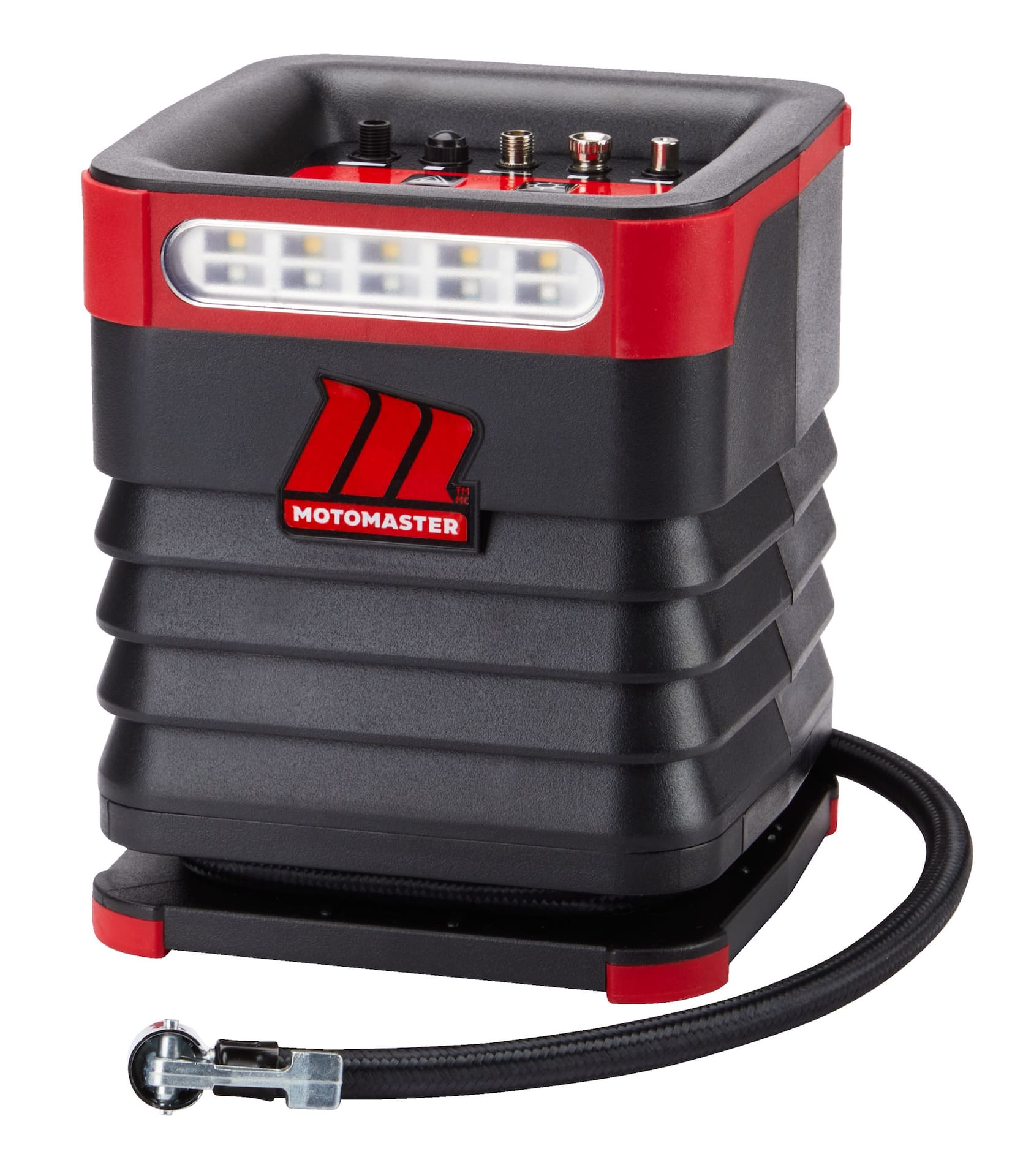 Bloc d'alimentation/démarreur de batterie MotoMaster Eliminator avec  compresseur pneumatique numérique muni d'une fonction d'arrêt automatique,  puissance de crête de 1400 A, 12 V