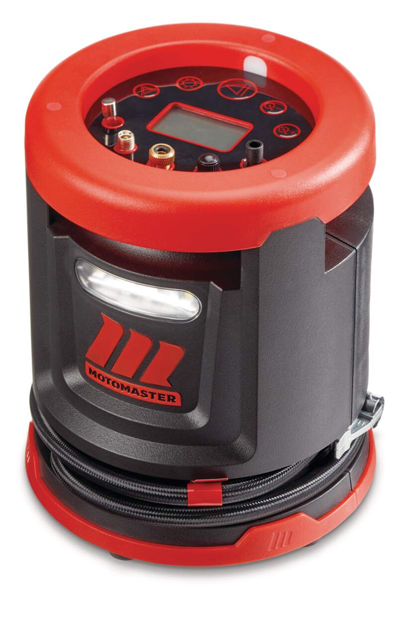 Compresseur d'air/gonfleur de pneus numérique MotoMaster pour la route et  la maison, 12 V, 4 minutes