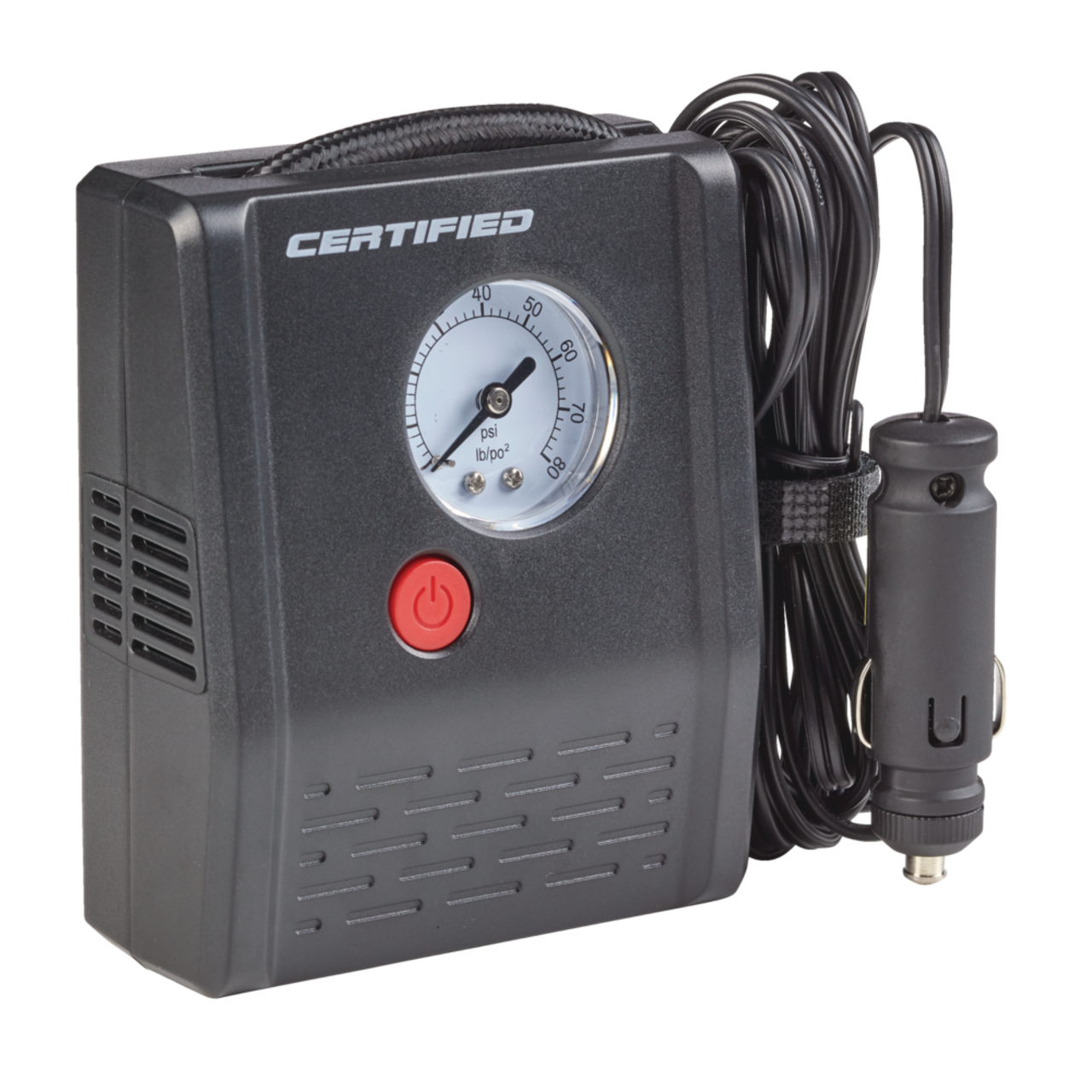 Certified 12 V Top-Off Portable Air Compressor / Tire Inflator