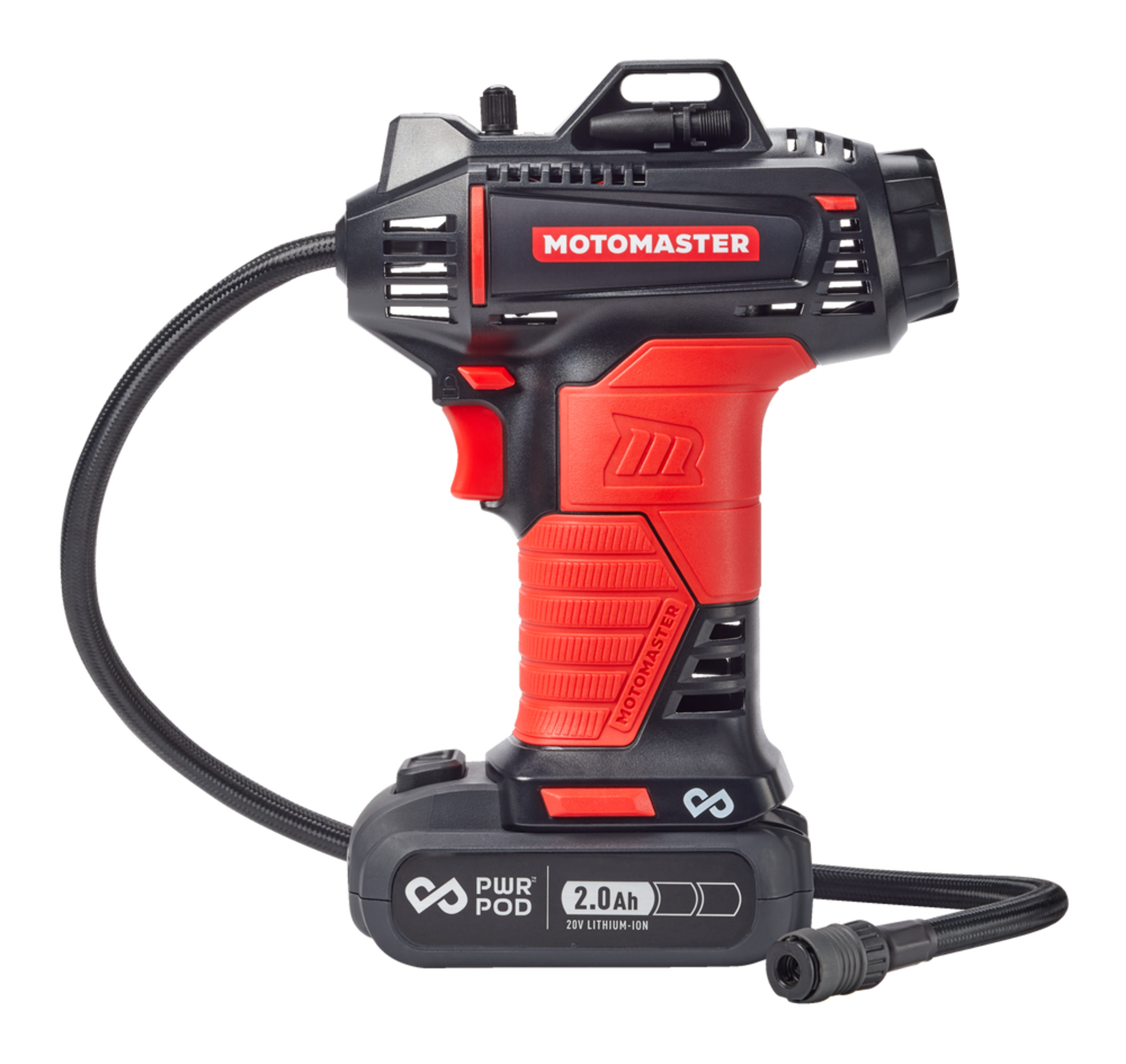 Pompe à pneu portatif numérique MotoMaster, 20V, pile 2,0 Ah et chargeur compact Side_Right