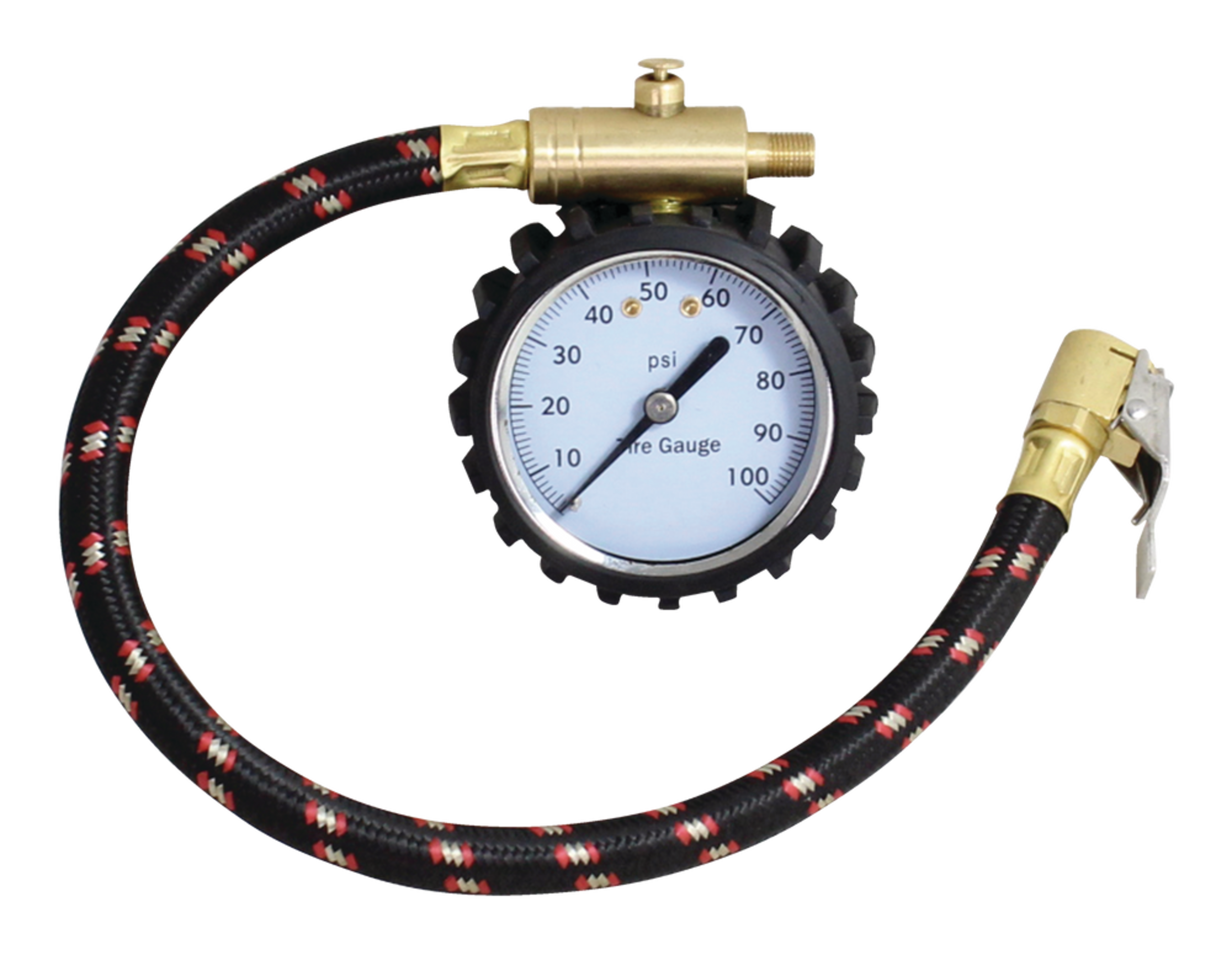 Certified Heavy Duty Tire Pressure Gauge, w/ Dial, 0100 PSI Canadian