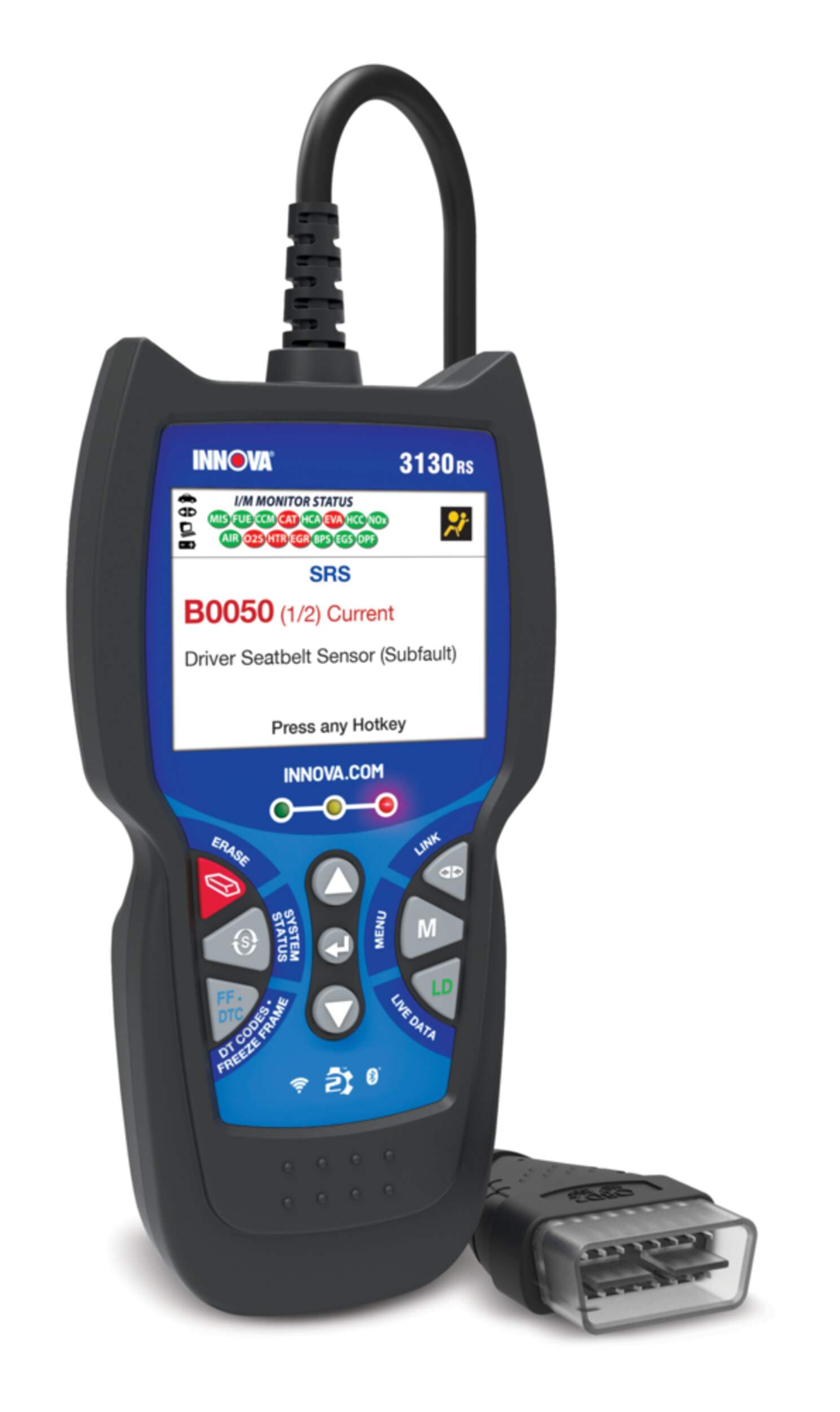 Innova Equus OBD2 Vehicle Code Reader/Scan Tool with ABS, SRS & All System Network Scan Front_Three_Fourths_Angled_Right