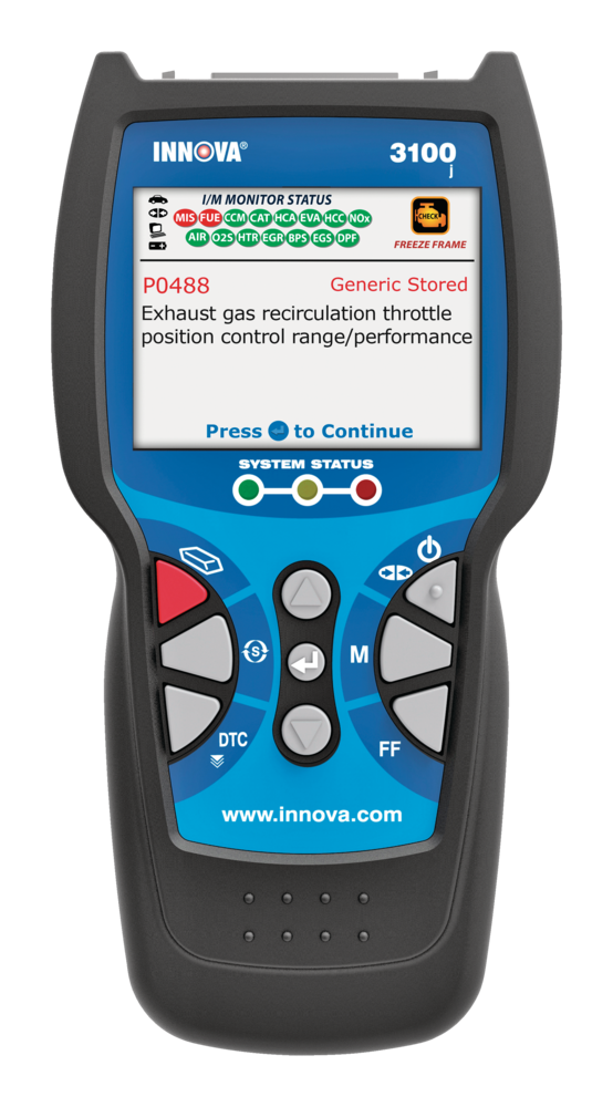 Innova Fuel Pressure OBD2 Vehicle Code Reader / Scan Tool w/ ABS & SRS