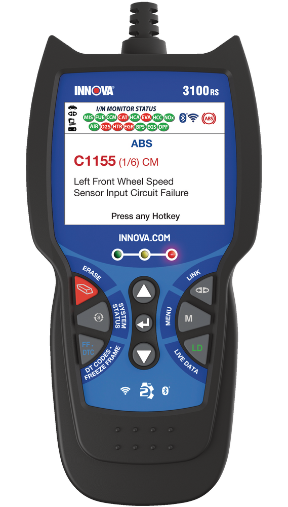 Innova Fuel Pressure OBD2 Vehicle Code Reader / Scan Tool w/ ABS & SRS