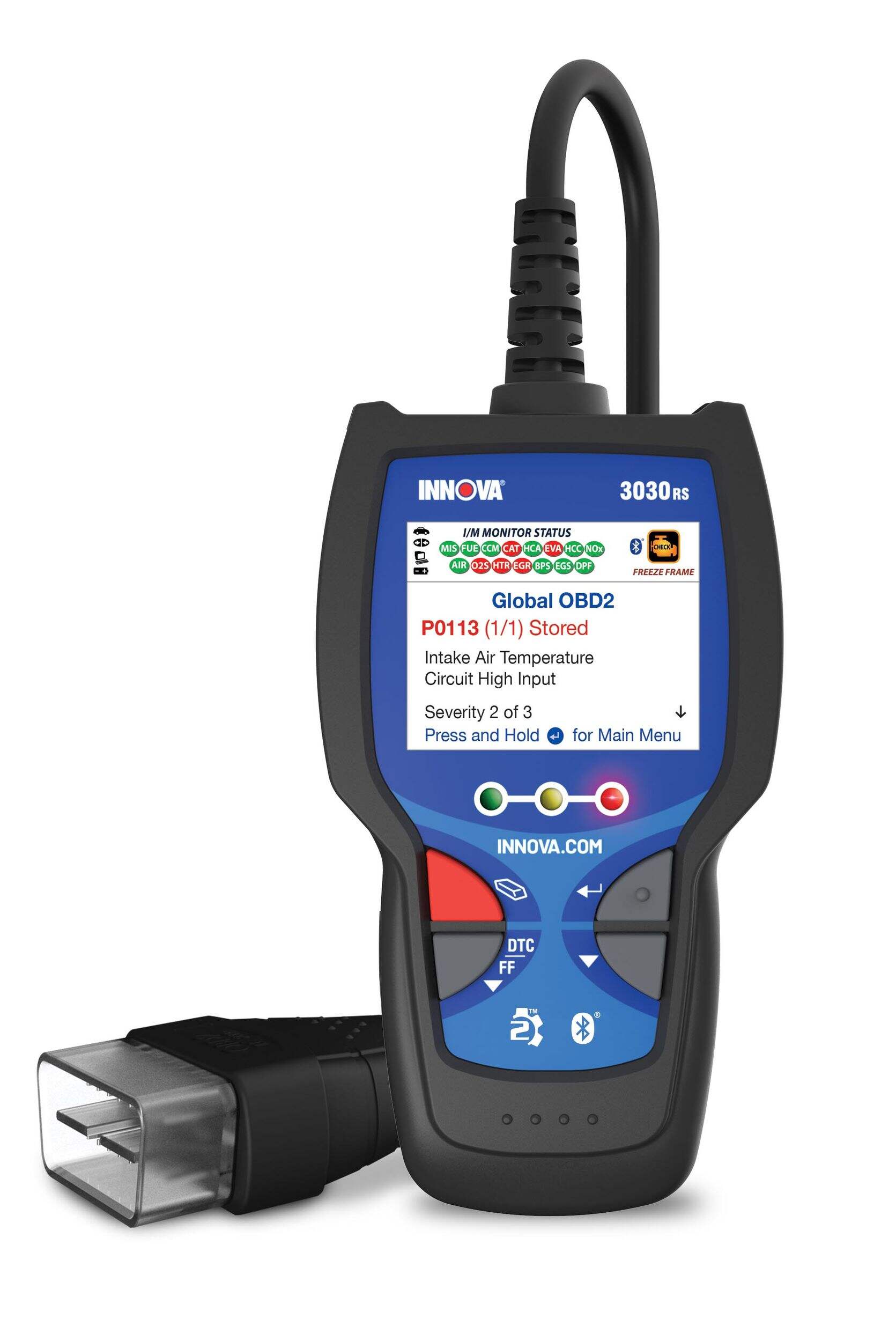 Innova 3030RS FixAssist with Adapter, Vehicle Code Reader and Scan Tool Front_Flat