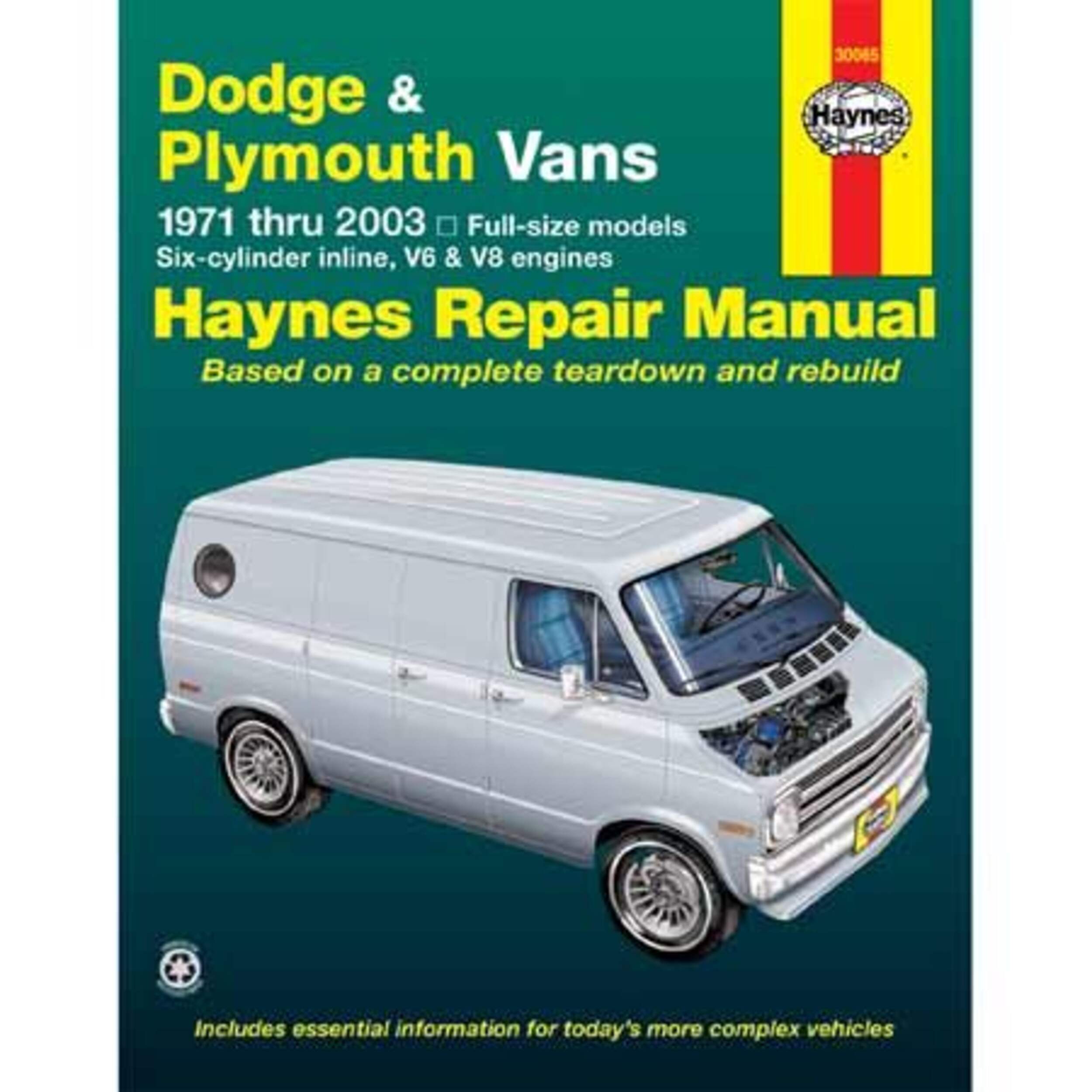 Dodge & Plymouth Vans 1971 thru 2003 Haynes Repair Manual, 30065 Front_Flat