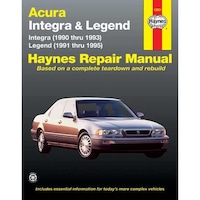Acura Integra 1990 thru 1993 & Legend 1991 thru 1995 Haynes Repair Manual, 12021 Front_Flat